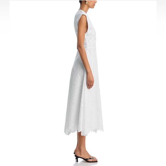 Veronica Beard Aven White Eyelet Midi Dress - Picture 5 of 13